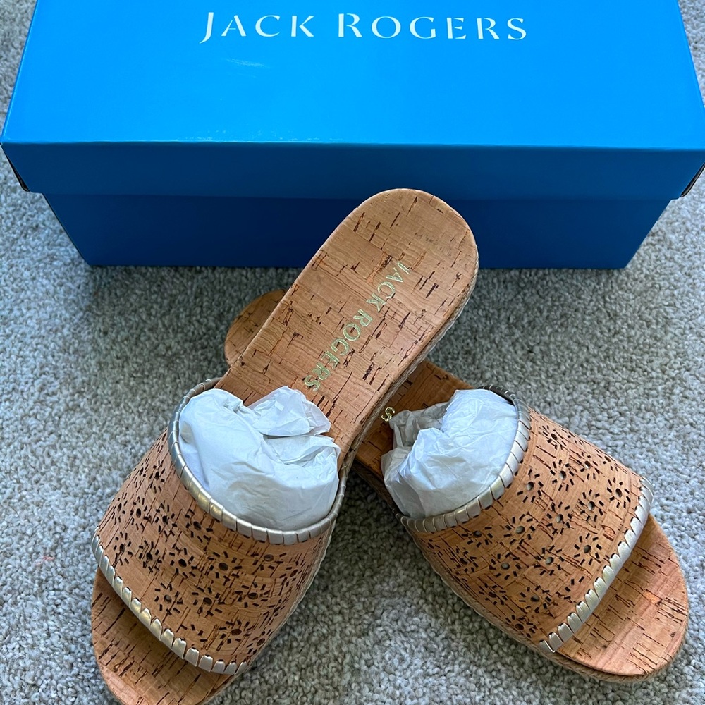 Jack Rogers Cork Slides — Women’s size 7.